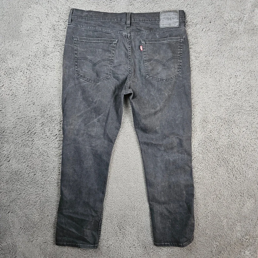 Levi's 505 Regular‎ Fit Straight Leg Jeans Mens Black Size 36x30 WaterLess